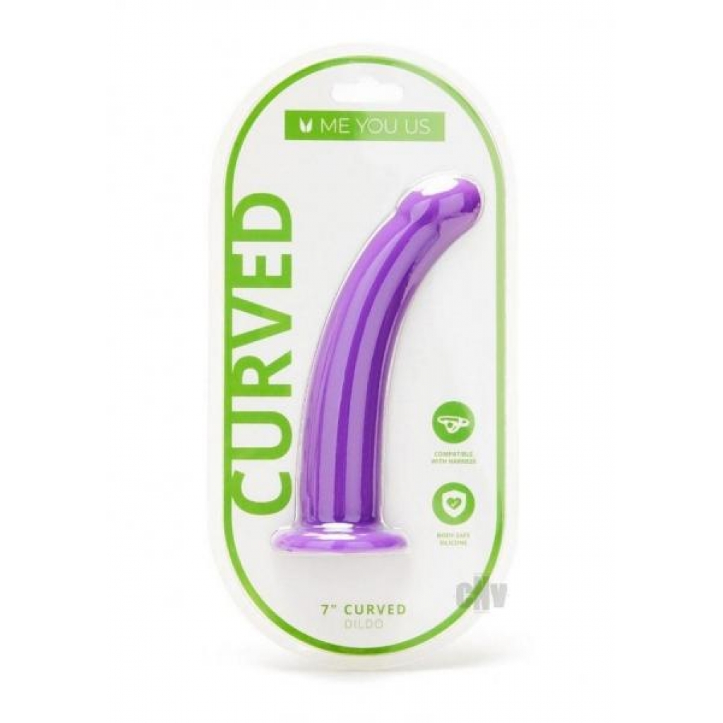 Myu Curved Silicone Dildo 7 Purple - Realistic Dildos & Dongs