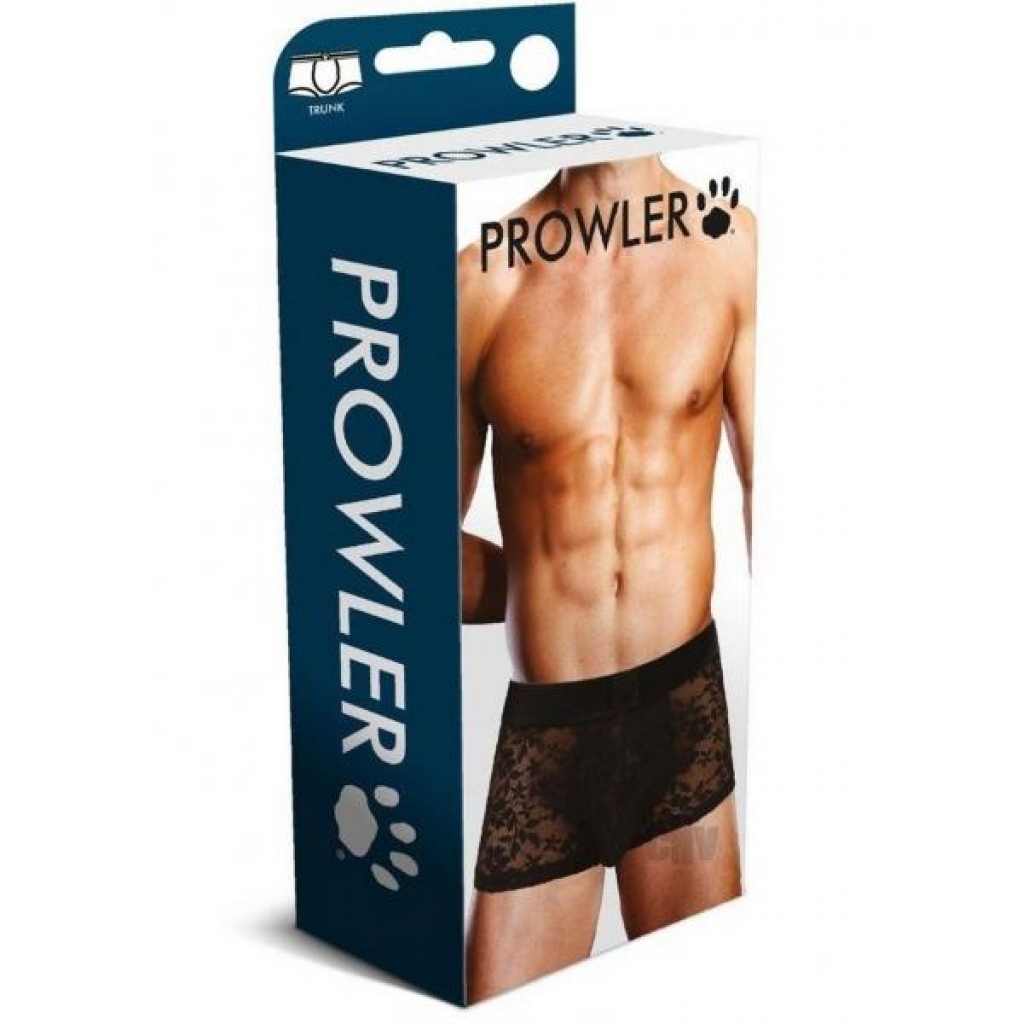 Prowler Black Lace Trunk Md - Mens Underwear