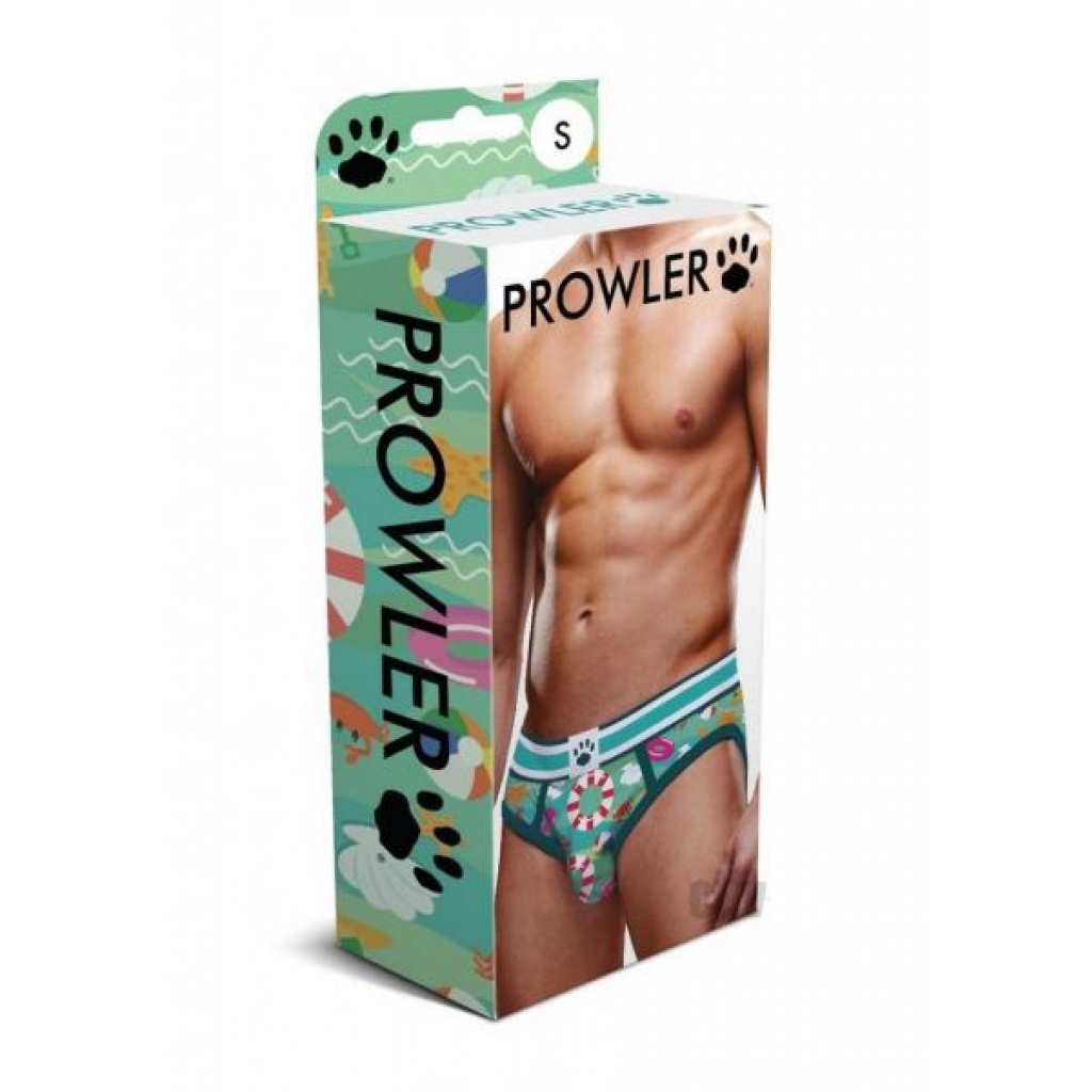 Prowler Beach Open Brief Lg Aqua - Mens Underwear