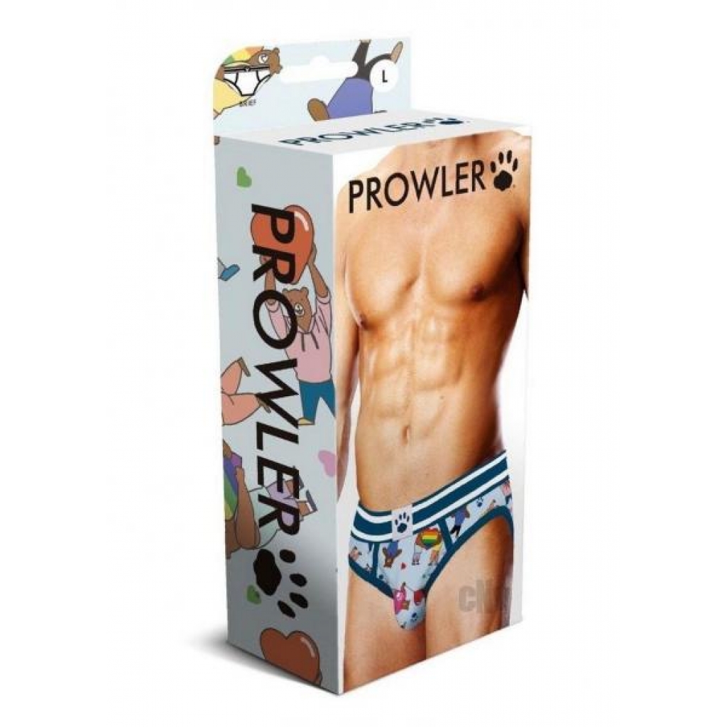 Prowler Bears W/hearts Brief Lg Blu - Mens Underwear