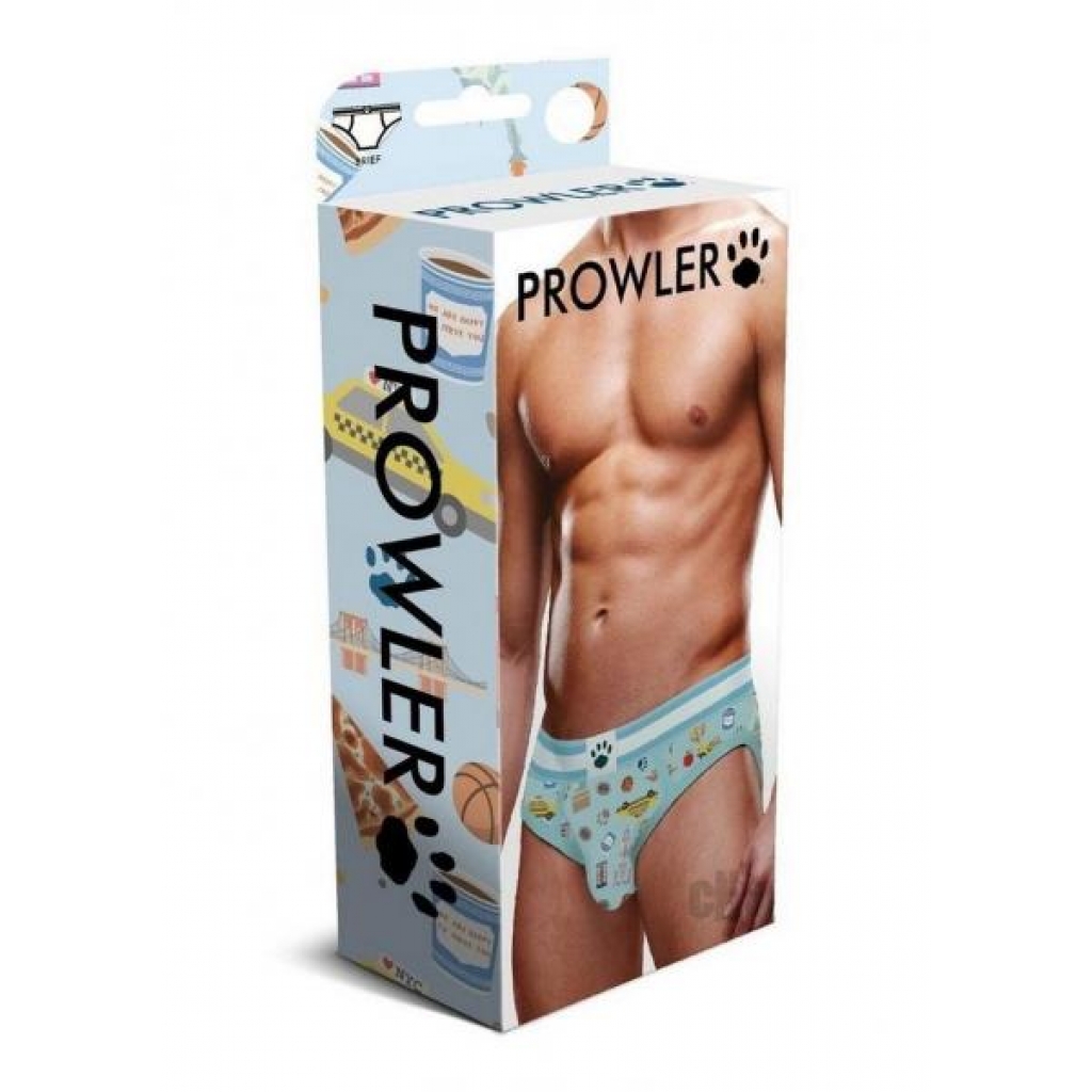 Prowler Nyc Brief Lg Blu/wht - Mens Underwear