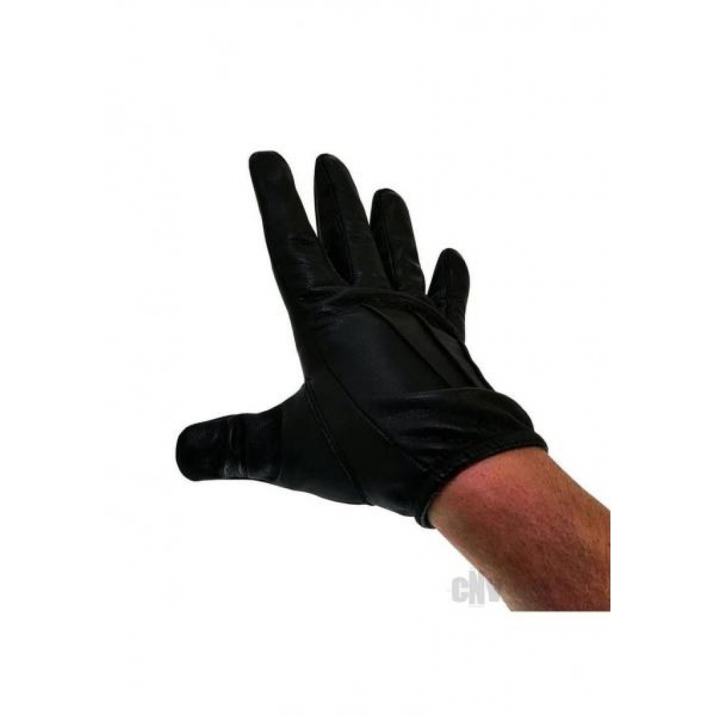 Prowler Red Leather Gloves Blk Xl - Fetish Clothing