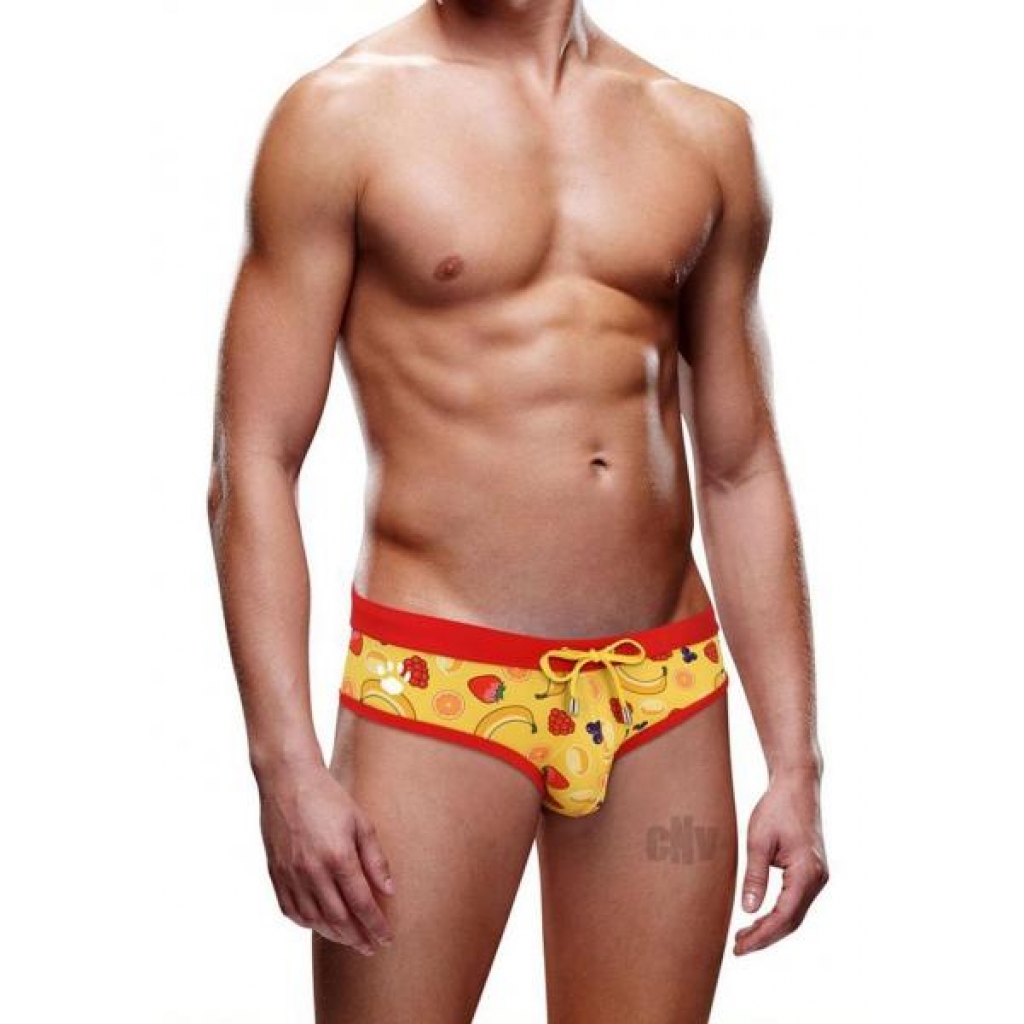 Prowler Swim Brief Fruit Lg Yellow - Mens Underwear