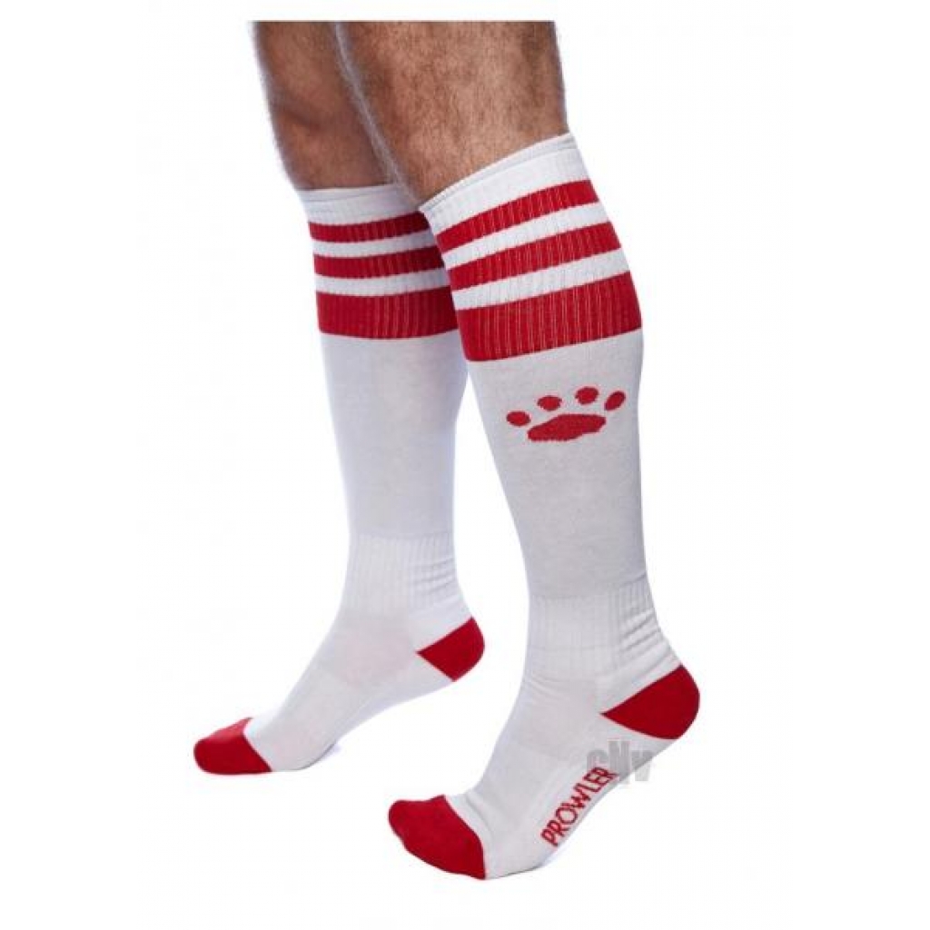 Prowler Red Football Socks - White/Red