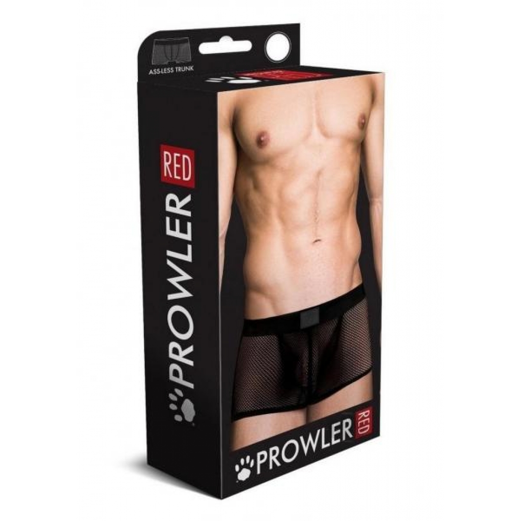 Prowler Red Fishnet Assless Trunk Blk Lg - Mens Underwear