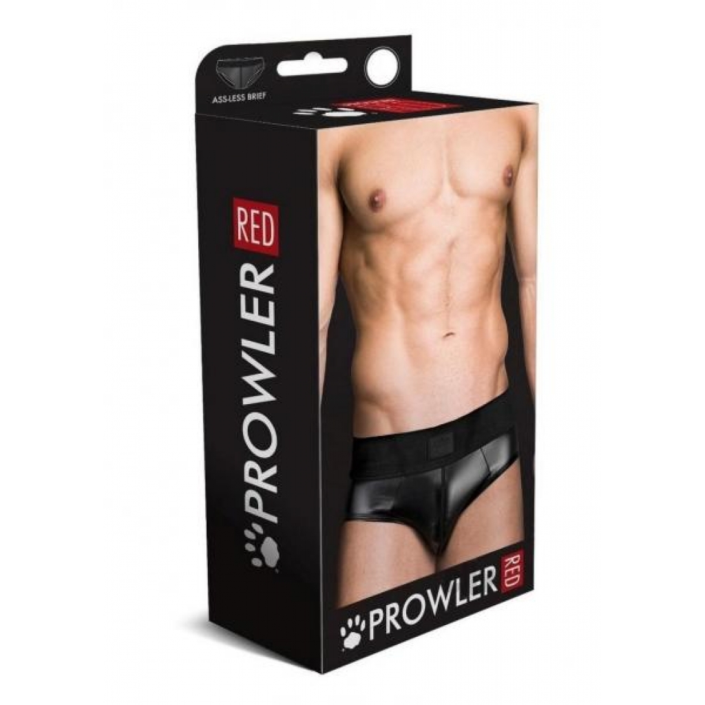 Prowler Red Wetlook Assless Brief Blk Lg - Mens Underwear