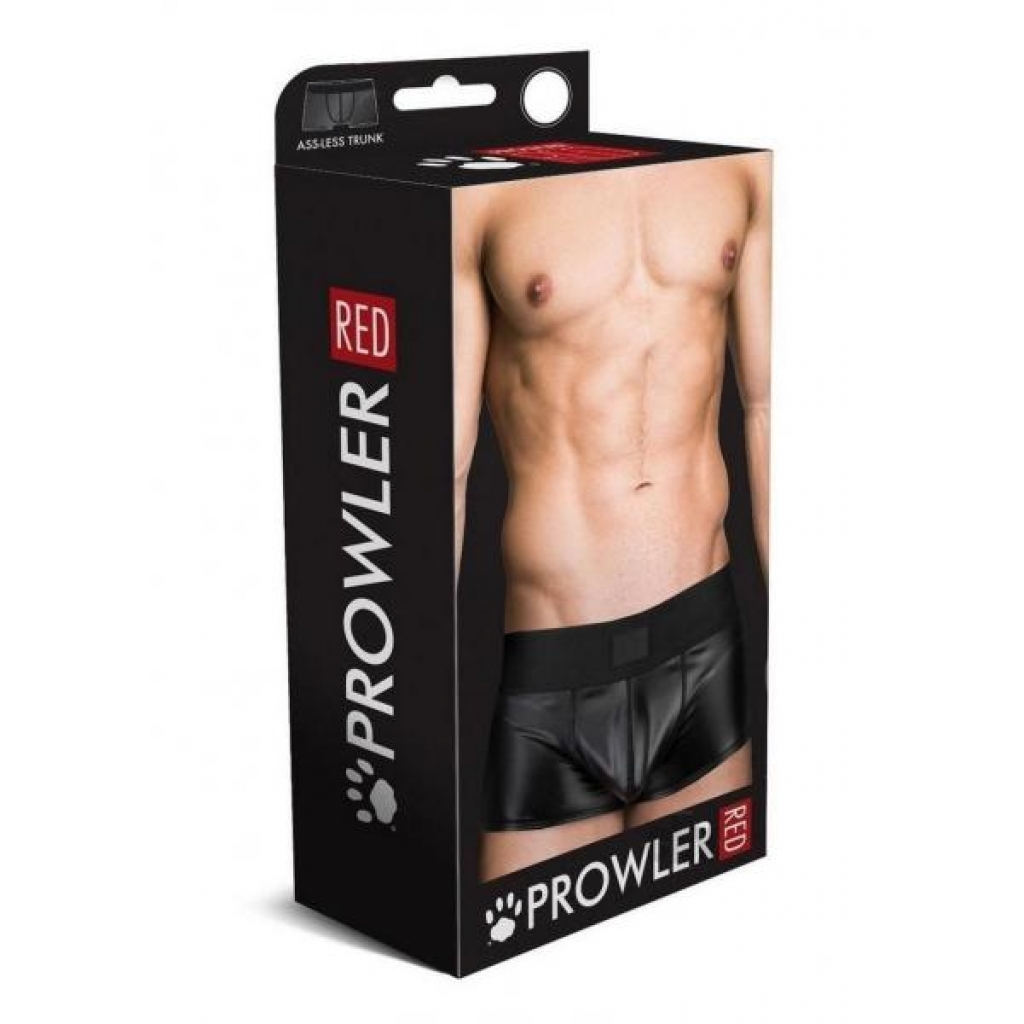 Prowler Red Wetlook Assless Trunk Blk Md - Mens Underwear