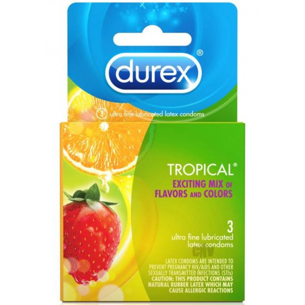 Durex Tropical 3 Pack Latex Condoms - Condoms