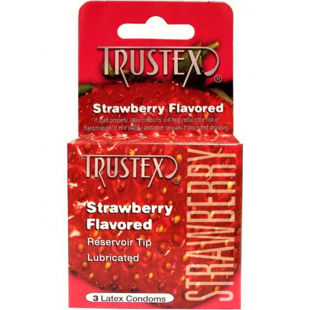 Trustex Condom Strawberry Flavored Lurbricated - Condoms