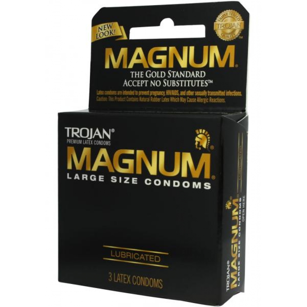 Trojan Condom Magnum Large Size Lubricated - 3 Pack