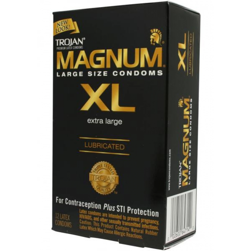 Trojan Magnum Extra Large Lubricated Condoms - 12 Pack