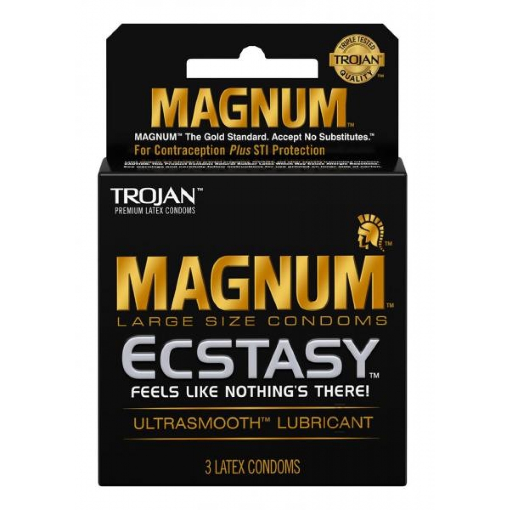 Trojan Magnum Ecstasy Latex Condoms 3 Pack - Condoms