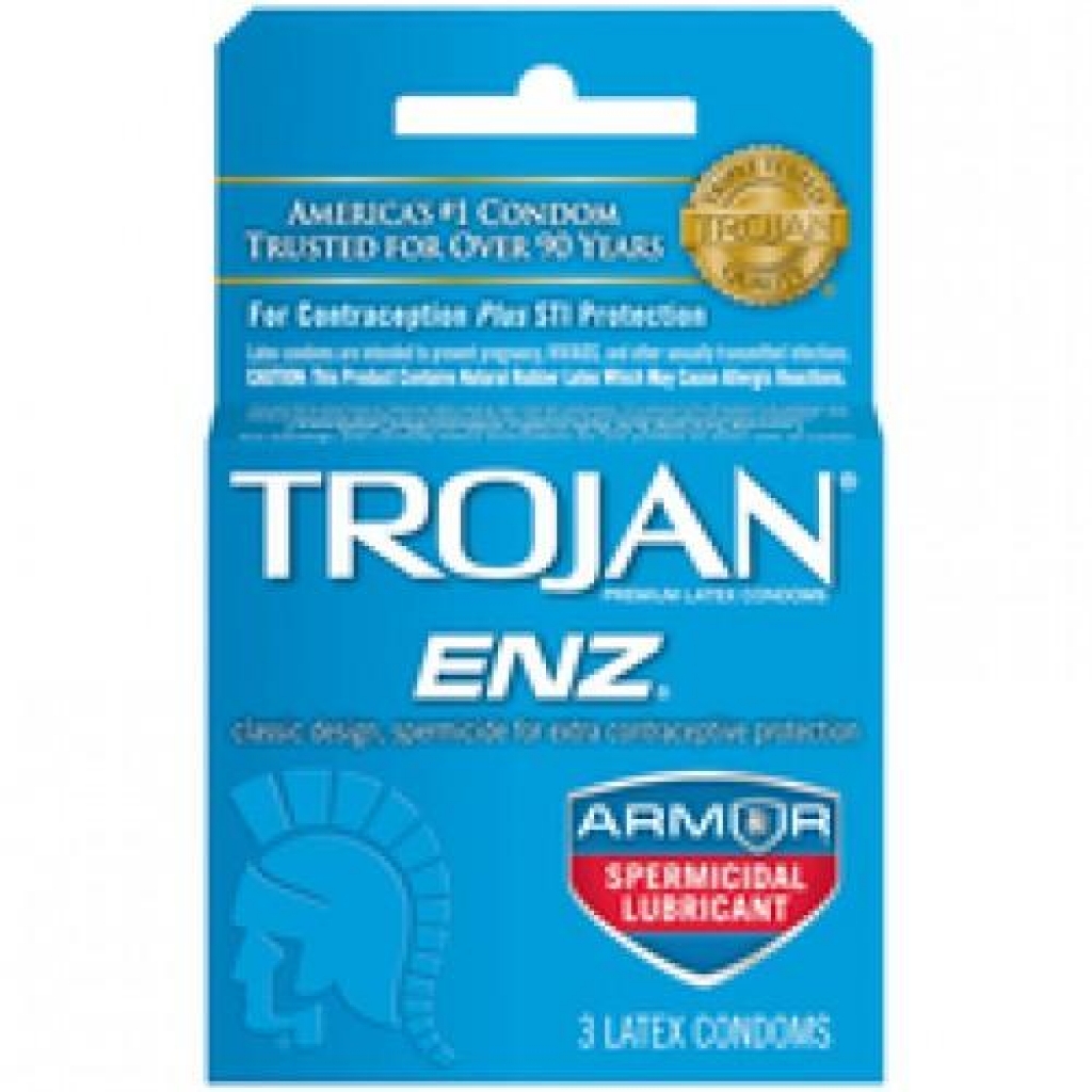 Trojan Condom Enz with Spermicidal Lubricant - 3 Pack