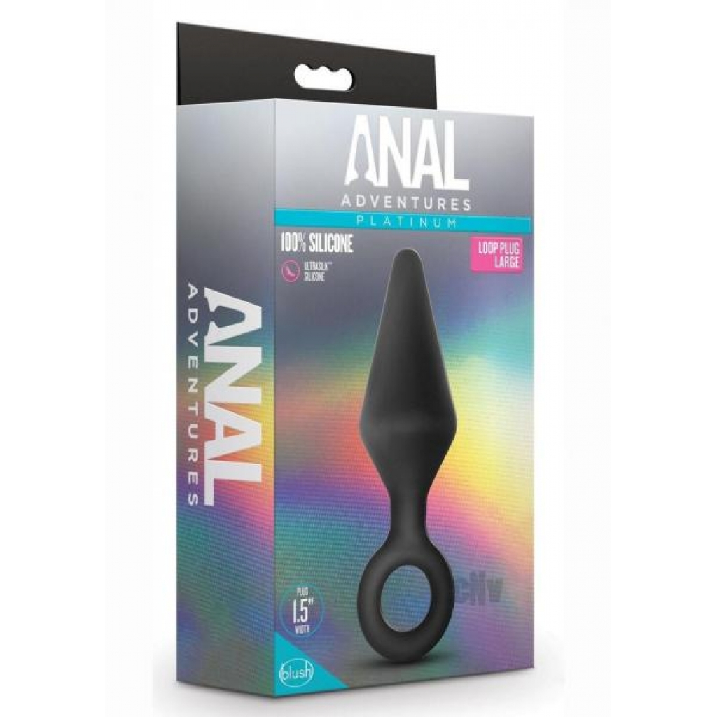 Anal Adventure Platinum Loop Plug Lg - Anal Plugs