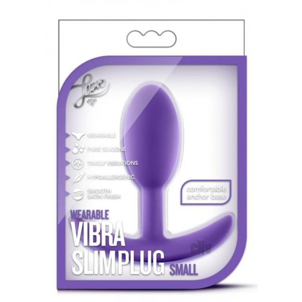 Luxe Wearable Vibra Slim Plug Sm Purp - Anal Plugs