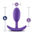 Luxe Wearable Vibra Slim Plug Medium Purple - Anal Plugs