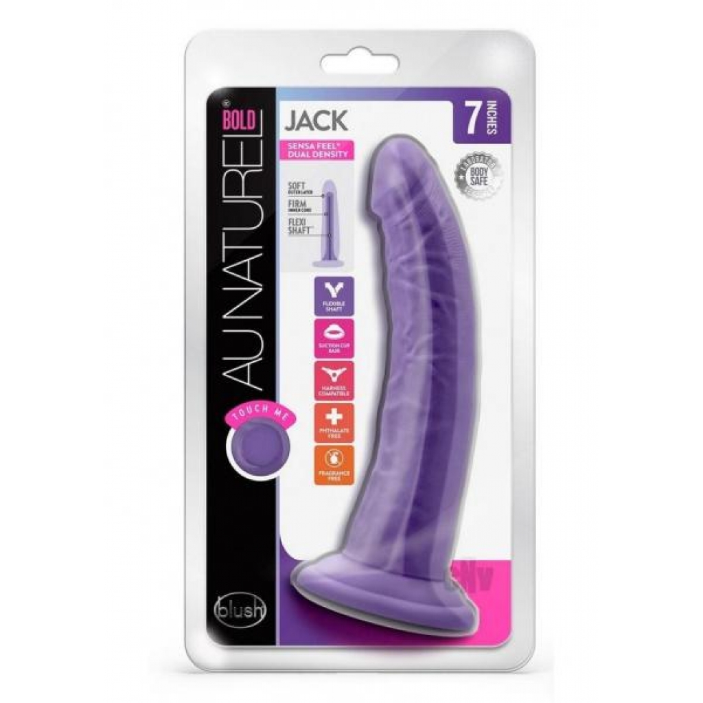 Au Naturel Bold Jack 7 Dildo Purple - Realistic Dildos & Dongs