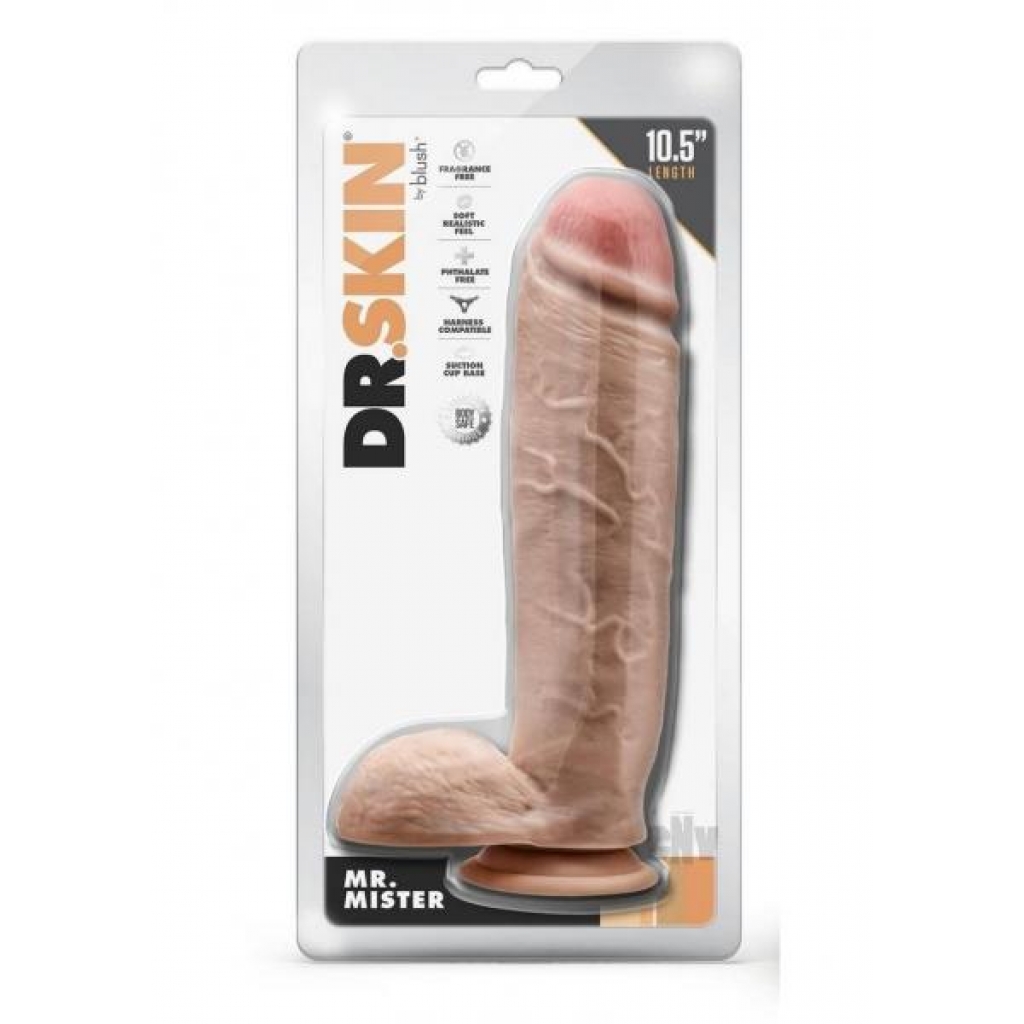 Dr Skin Mr Mister 10.5 Dildo Balls Beige - Realistic Dildos & Dongs