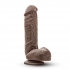 Dr Skin Mr D 8.5 inches Dildo Chocolate Brown - Realistic Dildos & Dongs