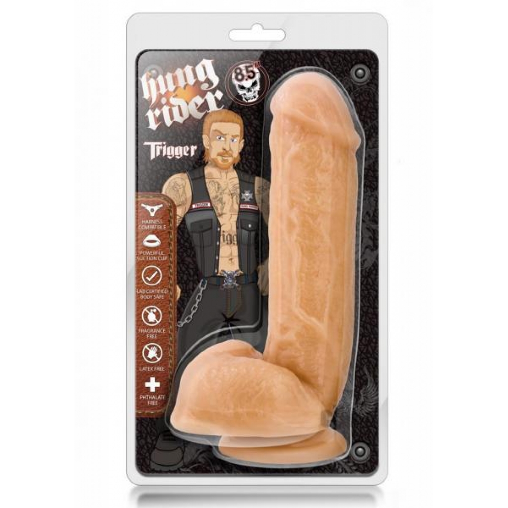 Hung Rider Trigger Beige - Realistic Dildos & Dongs