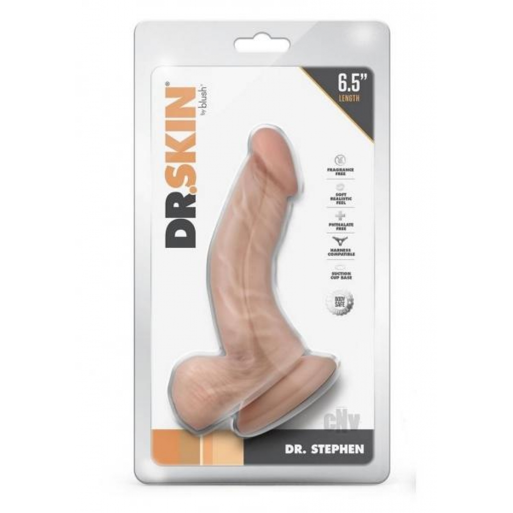 Dr Skin Dr Stephen 6.5 Dildo Balls Beige - Realistic Dildos & Dongs