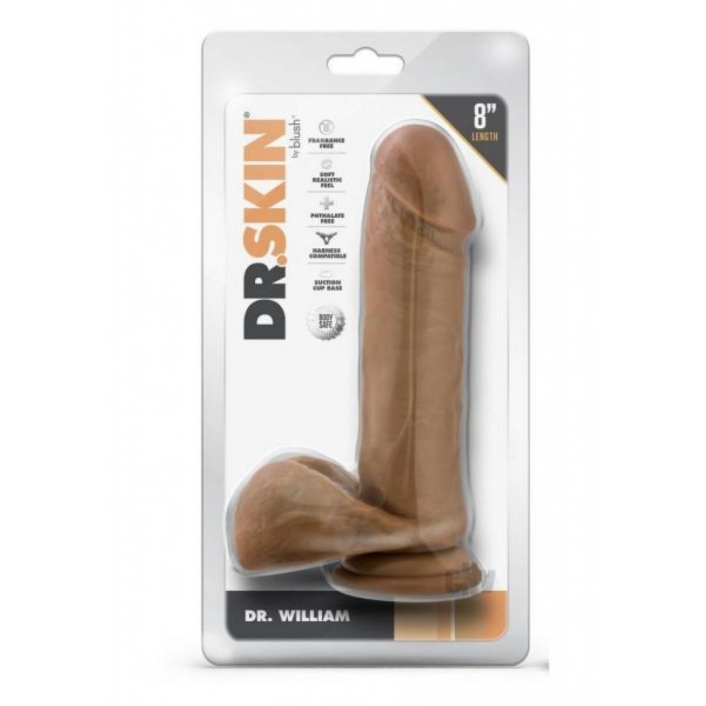 Dr Skin Dr William 8 Dildo Balls Tan - Realistic Dildos & Dongs