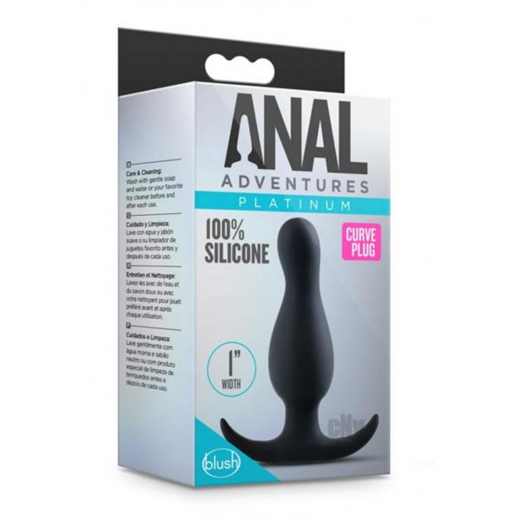 Anal Adv Platinum Curve Plug Black - Anal Plugs