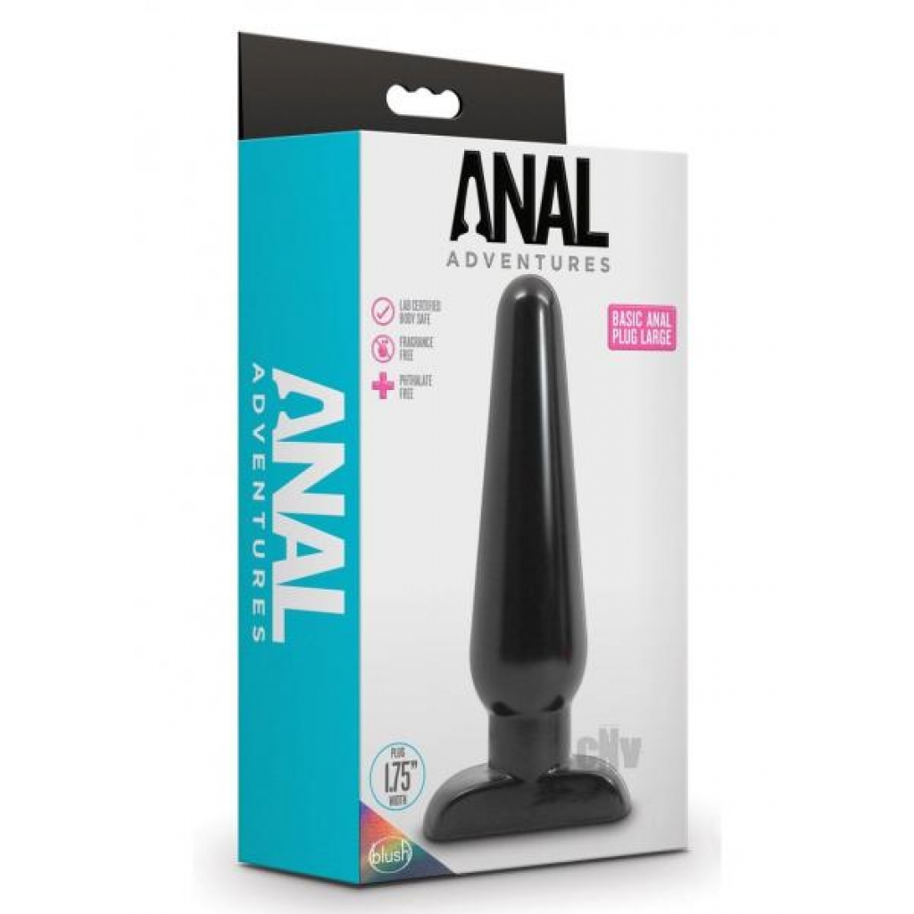 Anal Adv Basic Anal Plug Lg Black - Anal Plugs