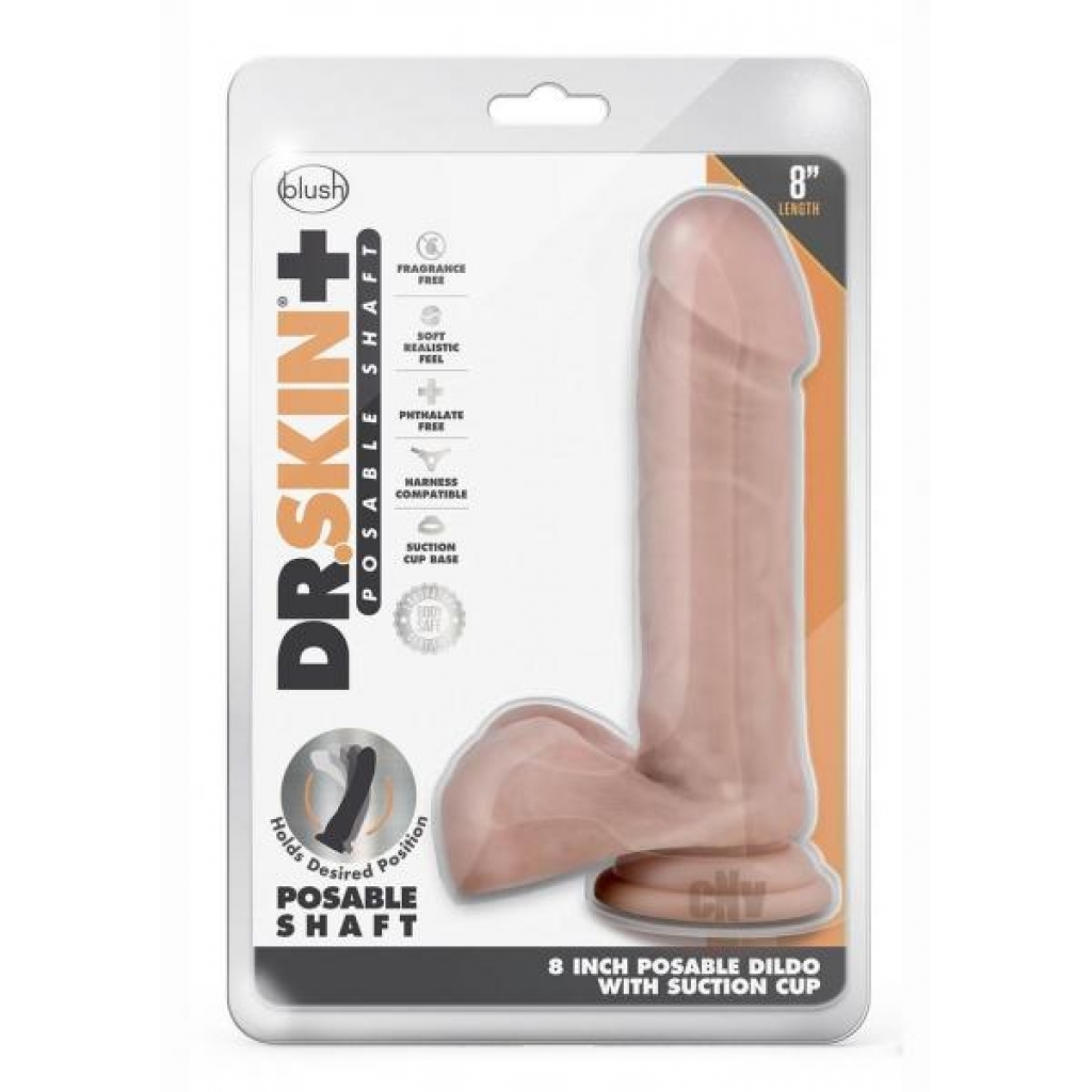 Dr Skin Plus Pose Dildo 8 Vanilla - Realistic Dildos & Dongs