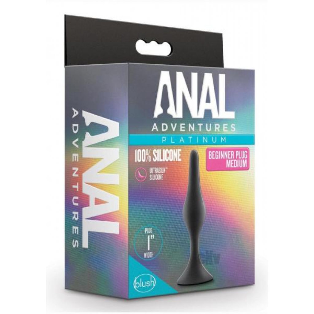 Anal Adv Platinum Silicone Begin Plug Md - Anal Plugs