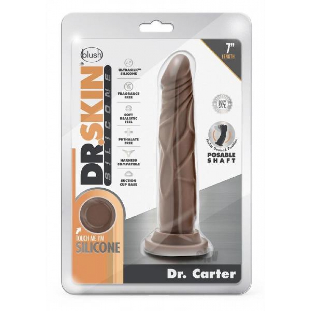 Dr Skin Siliconedr Carter 7 Chocolate - Realistic Dildos & Dongs