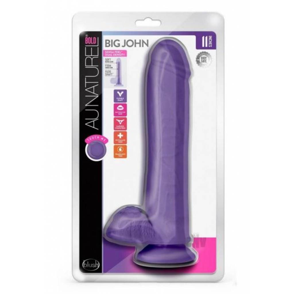 Au Naturel Bold Big John 11 Dildo Purple - Realistic Dildos & Dongs