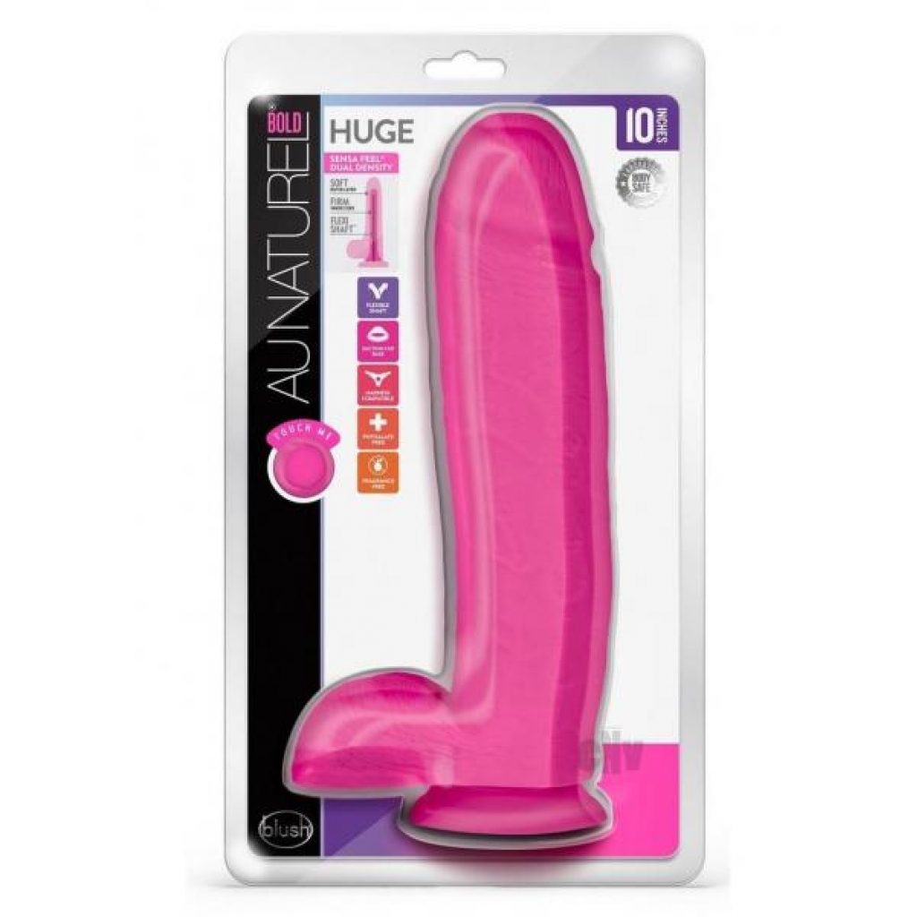 Au Naturel Bold Huge 10 Dildo Pink - Realistic Dildos & Dongs