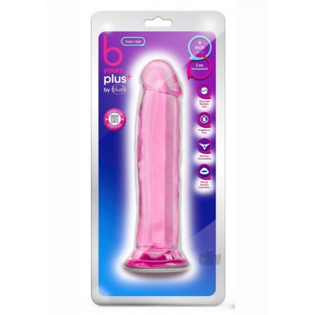 B Yours Plus Thrill N Drill Pink - Realistic Dildos & Dongs