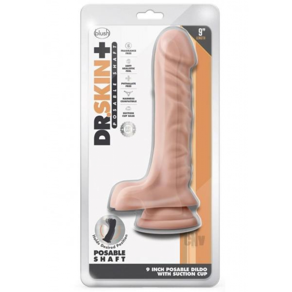 Dr Skin Plus Pose Dildo 9 Vanilla - Realistic Dildos & Dongs