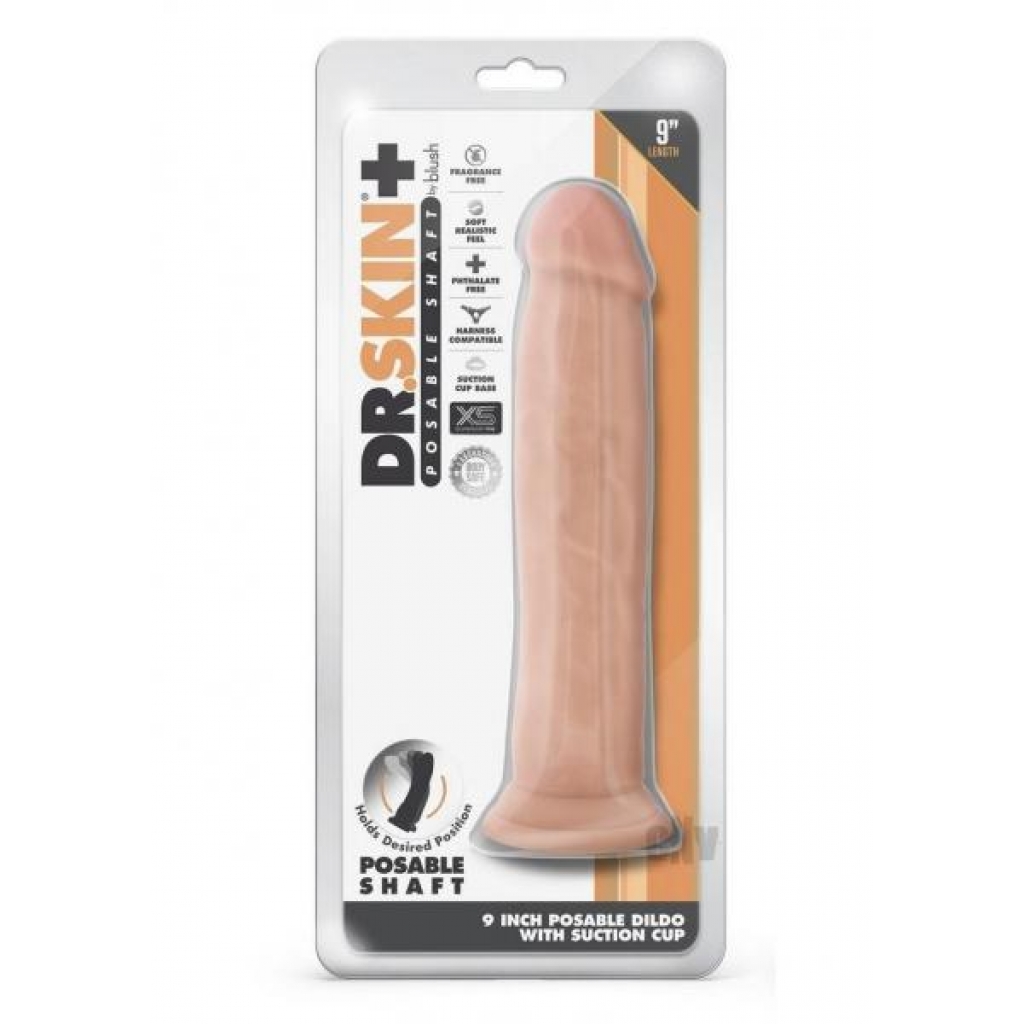 Dr Skin Plus Thick Pose Dildo 9 Vanilla - Realistic Dildos & Dongs