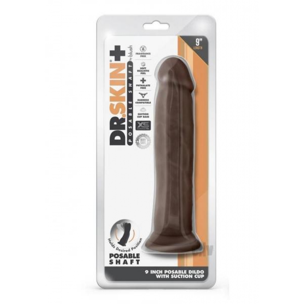 Dr Skin Plus Thick Pose Dildo 9 Chocola - Realistic Dildos & Dongs