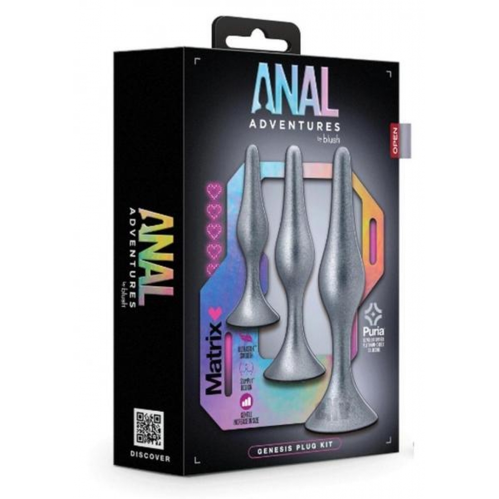 Aam Genesis Plug Kit Stellar Silver - Anal Trainer Kits