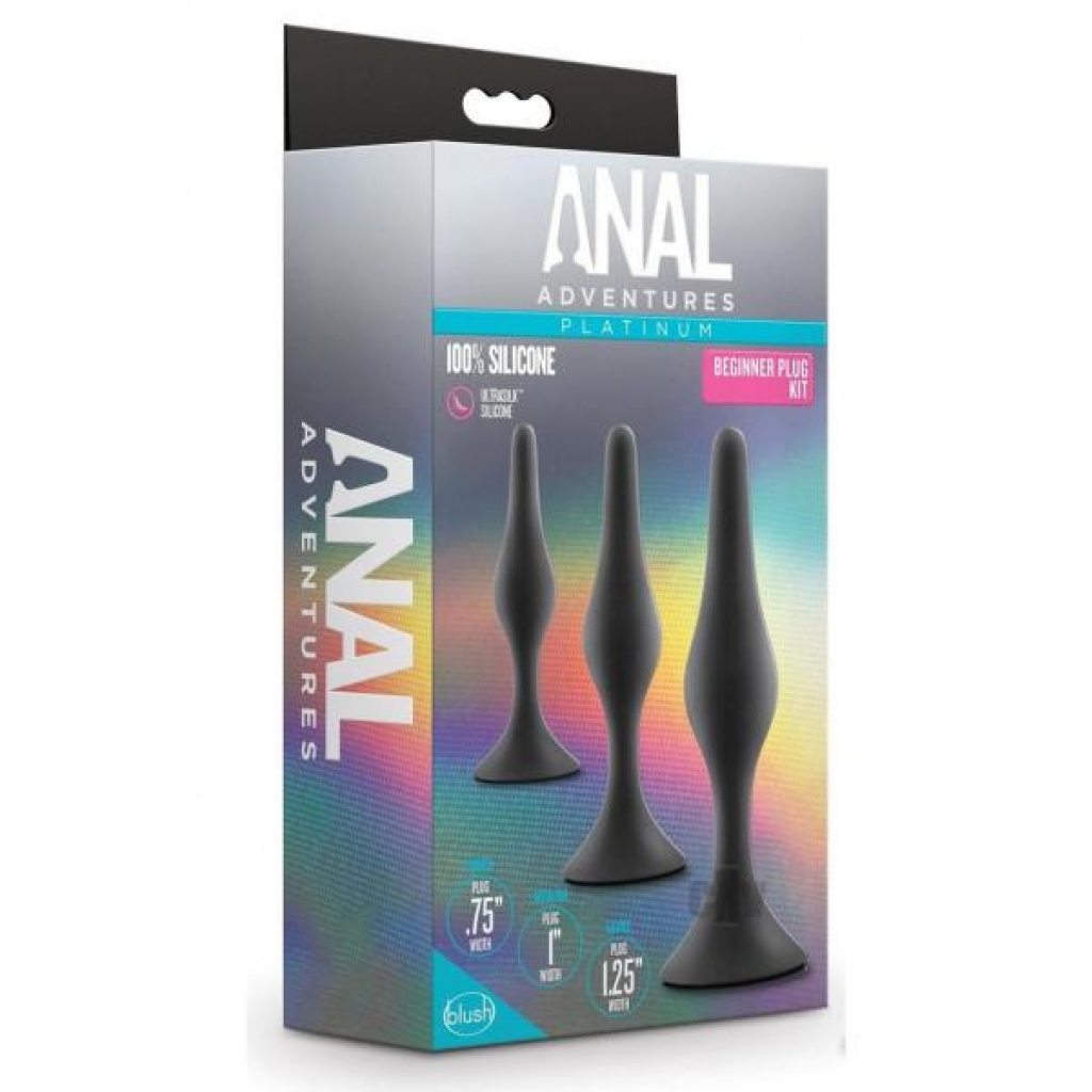 Anal Adv Platinum Silicone Beginner Plug Kit