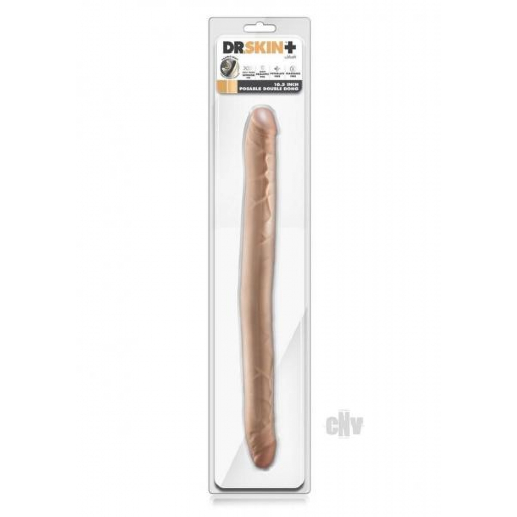 Dr Skin Plus Posable Dbl Dong 16.5 Van - Double Dildos