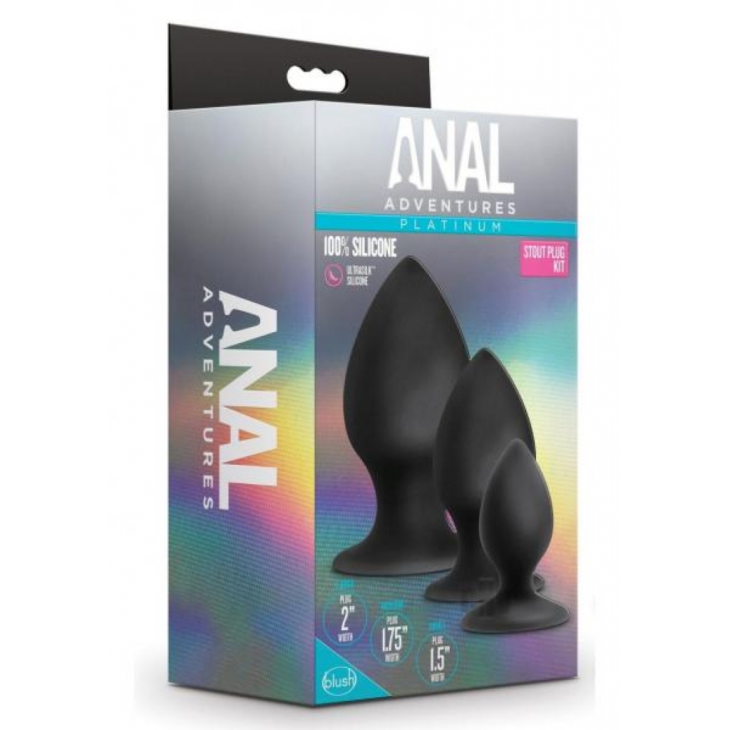 Anal Adventure Platinum Stout Plug Kit - Anal Plugs