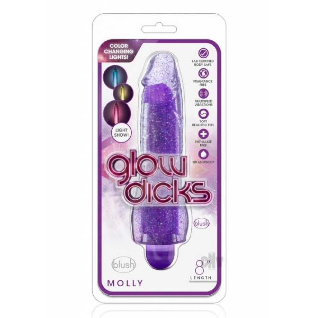 Glow Dicks Molly Glittervibe Pu - Realistic