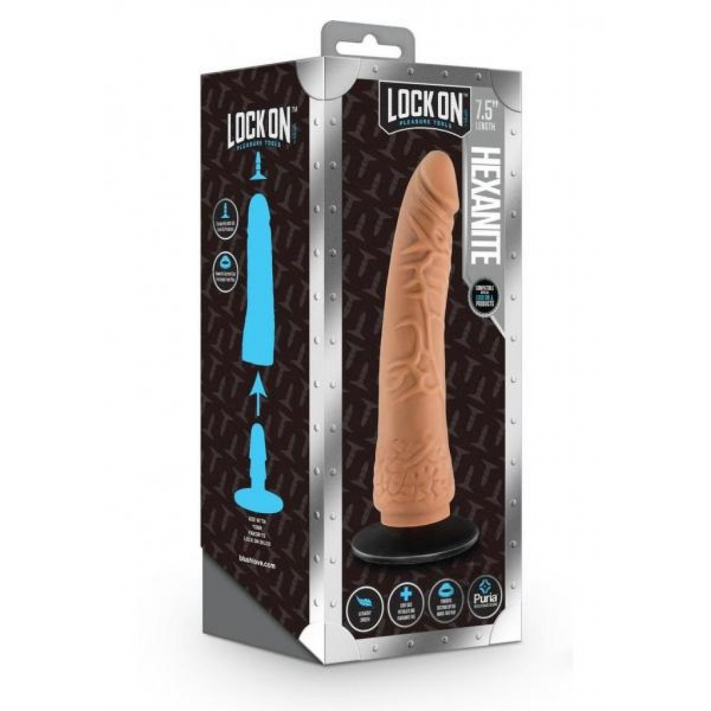 Lock On Hexanite Dildo Mocha 7.5 - Realistic Dildos & Dongs