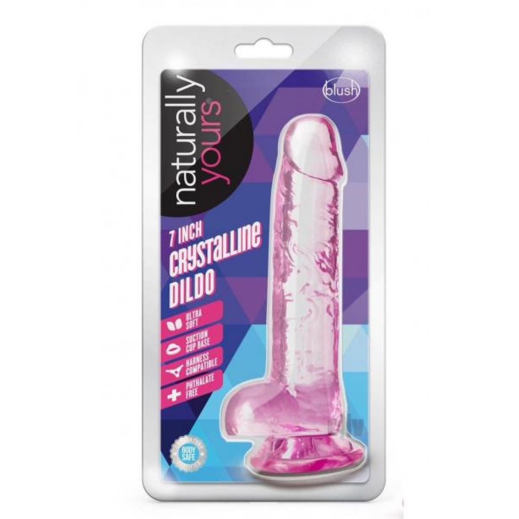 Naturally Yours Crystalline 7 Rose - Realistic Dildos & Dongs