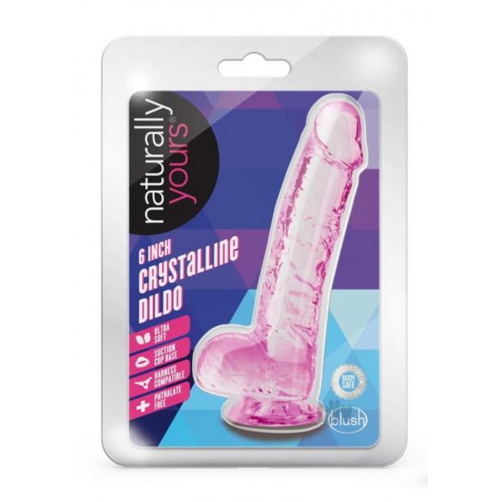 Naturally Yours Crystalline 6 Rose - Realistic Dildos & Dongs