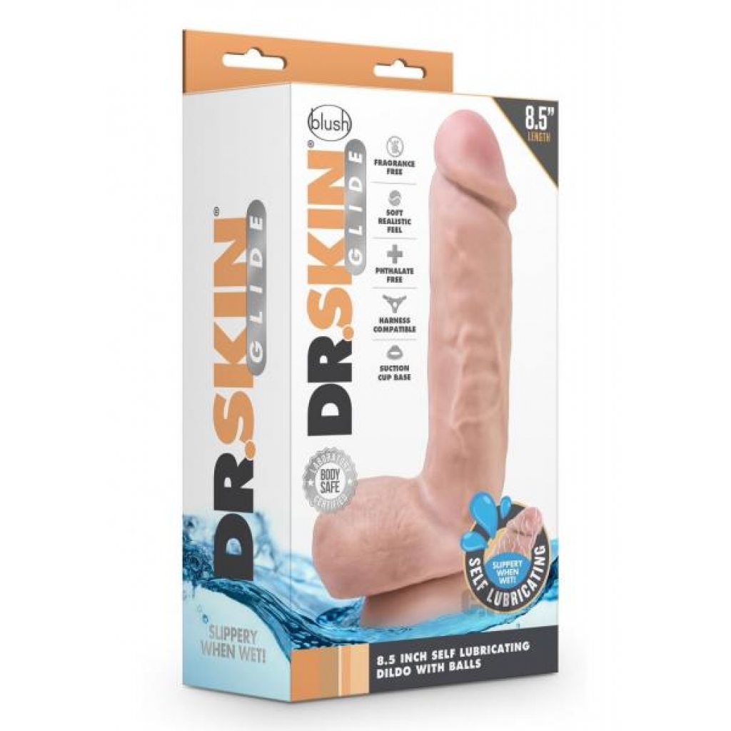 Dr Skin Glide Self Lube W/balls 8.5 Van - Realistic Dildos & Dongs