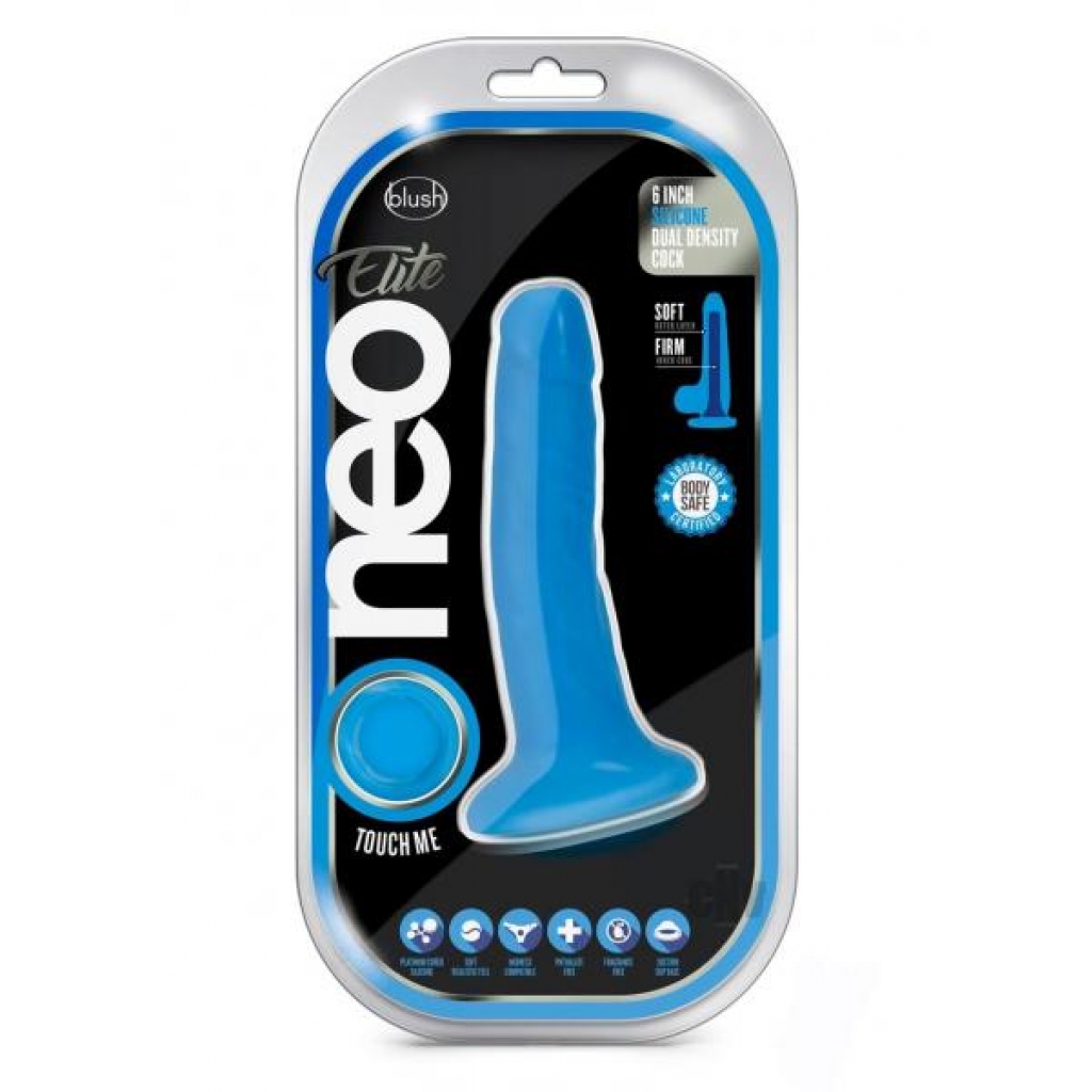 Neo Elite D Dense Cock 6 Blue - Realistic Dildos & Dongs