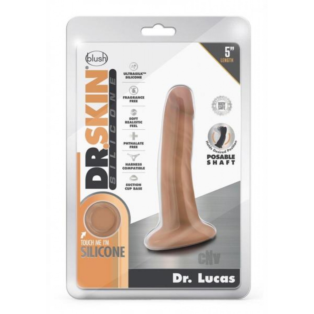 Dr Skin Silicone Dr Lucas 5 Mocha - Realistic Dildos & Dongs