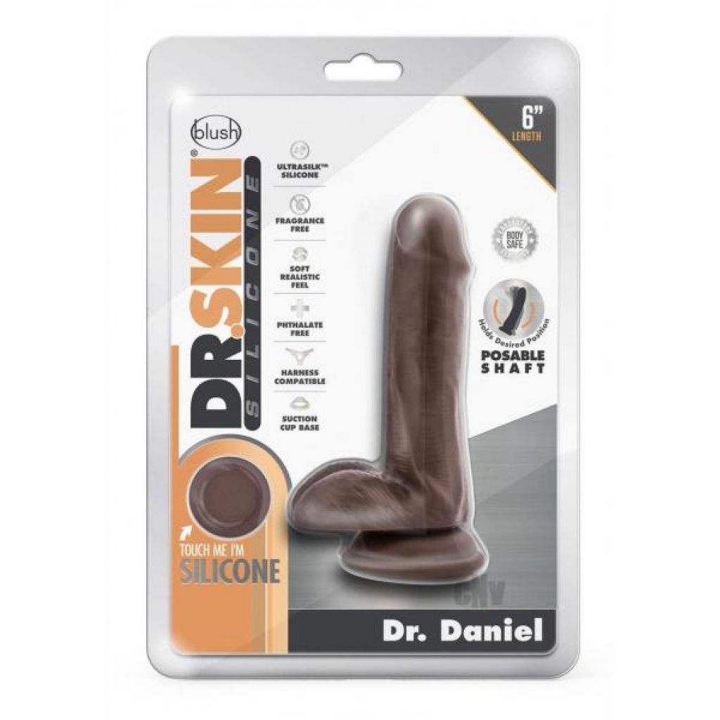 Dr Skin Dr Daniel 6 Dildo Chocolate - Realistic Dildos & Dongs