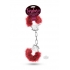 Temptasia Plush Fur Cuffs Burgundy Red - Handcuffs